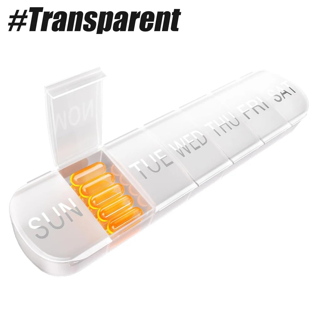 Weekly Pill Organizer – 7-Day Travel Pill Box Large Compartments