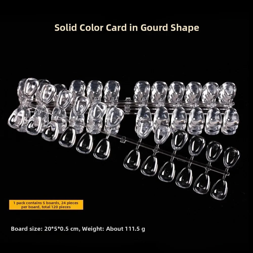 120-Pc Clear Nail Tips Set – DIY Color Chart Display Nail Tips Set PRIMED 01