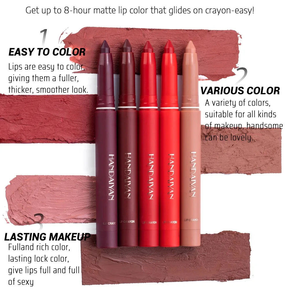 Waterproof Matte Lip Liner Pencil – 12 Shades, Long-Lasting Matte Lip Liner PRIMED