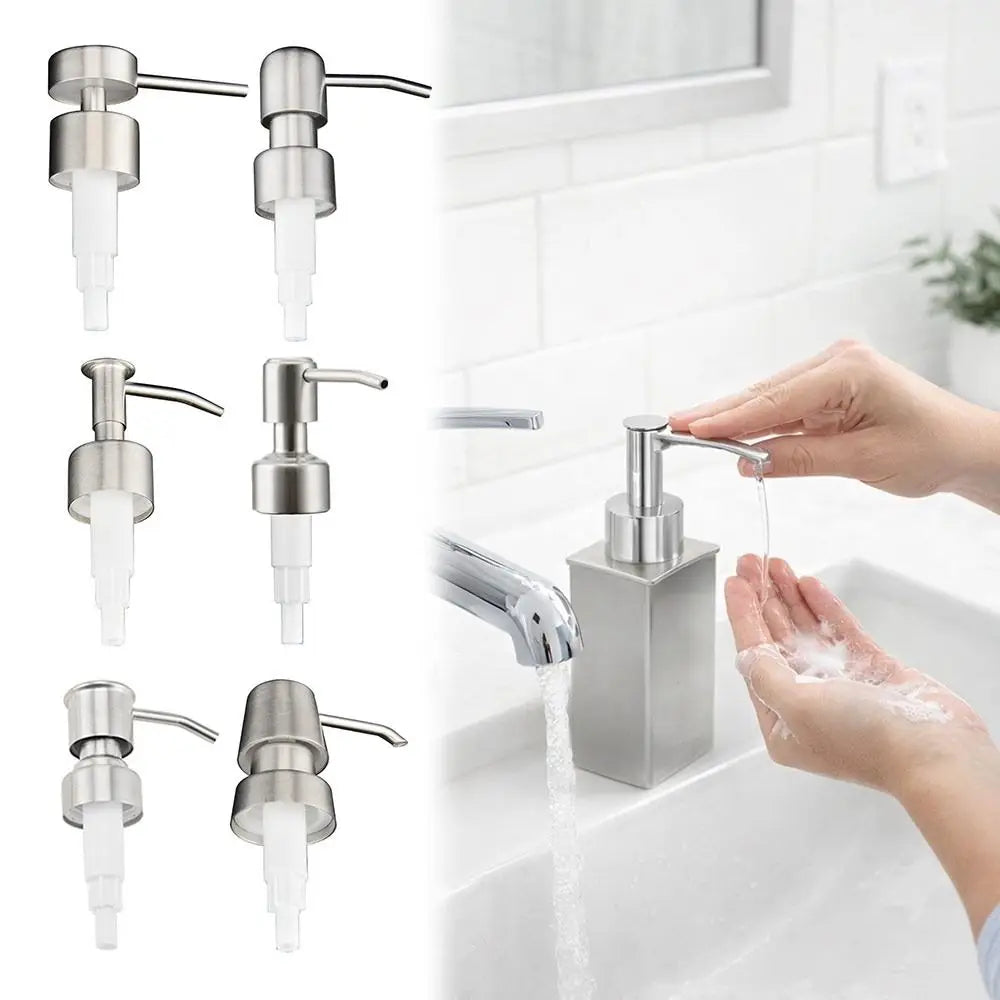 Stainless Steel Soap Pump Head 28mm Lotion Dispenser Nozzle