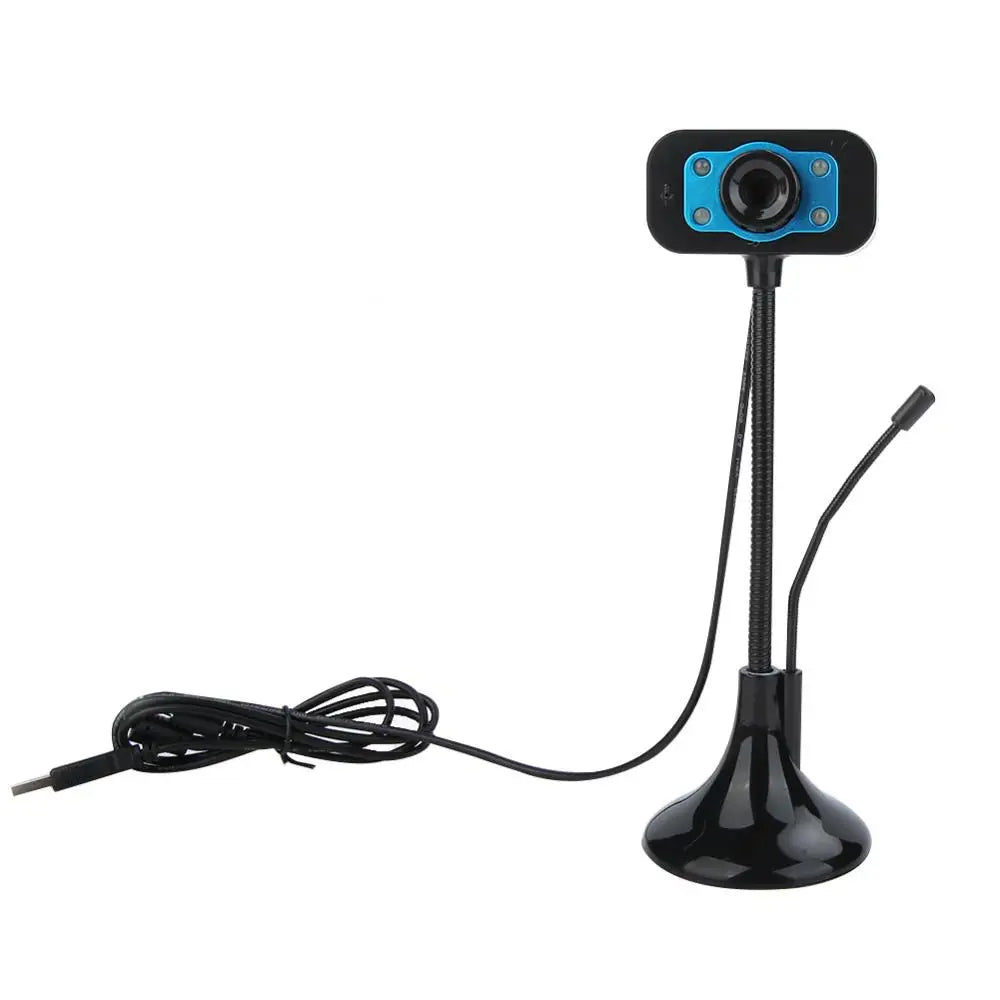 USB Night Vision Webcam with Mic – 8MP HD for Laptop & PC USB Webcam PRIMED Black Blue