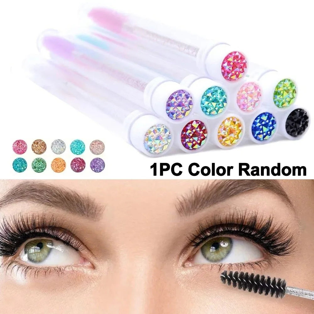 Reusable Sparkling Mascara Wand & Eyelash Brush in Tube Case