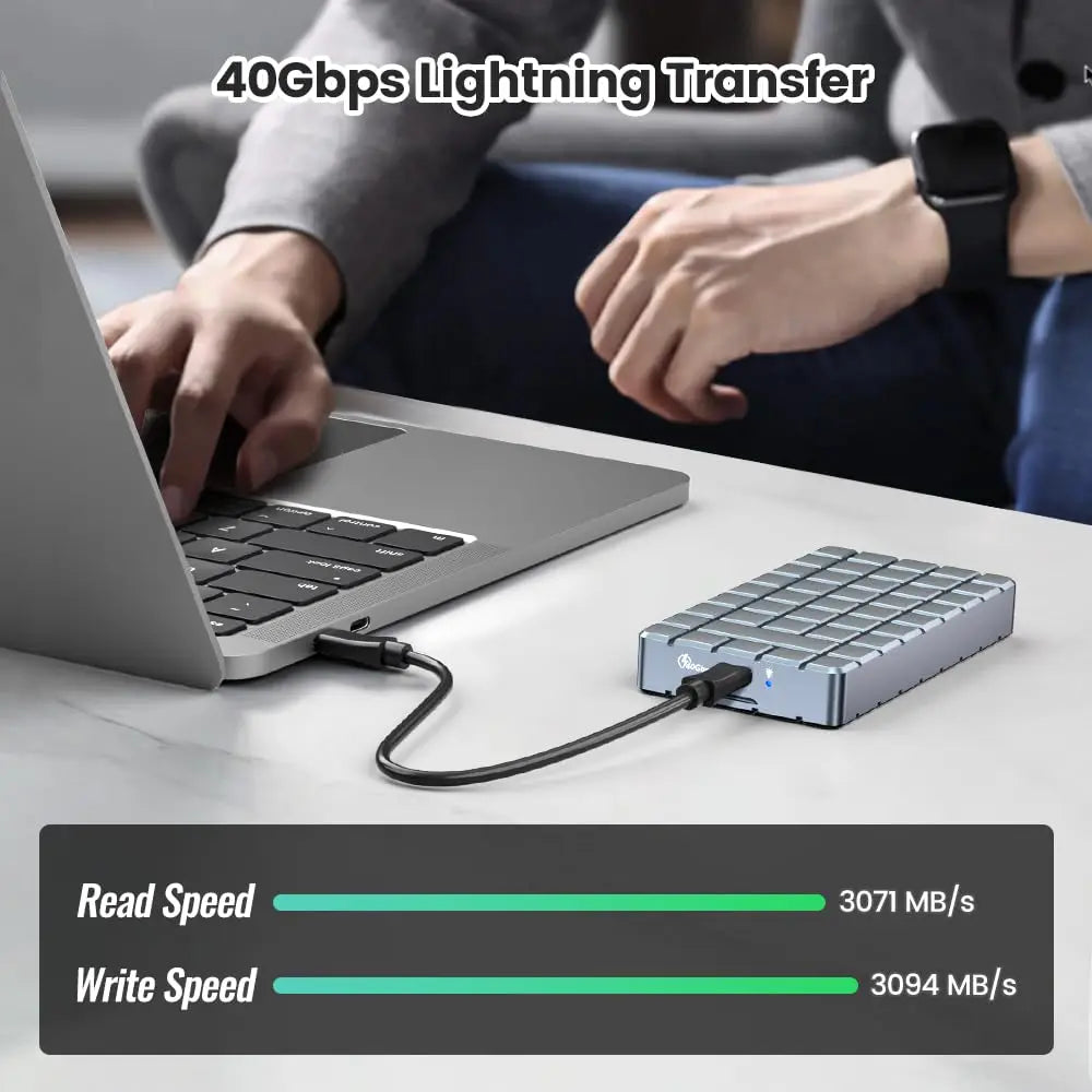 MAIWO USB4 NVMe SSD Enclosure 40Gbps Thunderbolt 3/4 – 8TB NVMe SSD Enclosure PRIMED