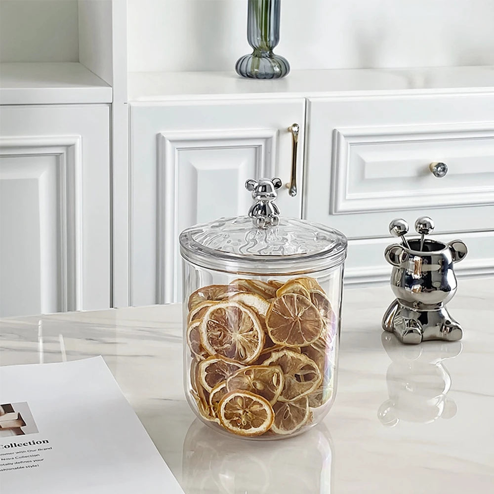 Transparent Airtight Food Storage Jars with Lids | Kitchen Canisters