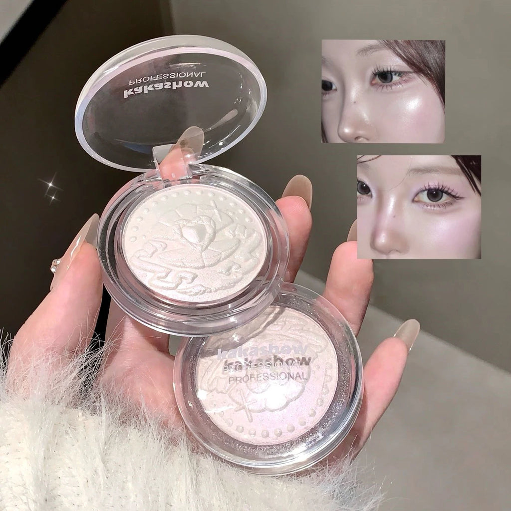 Shimmer Diamond 3-Color Highlighter Palette | Glitter Contour Highlighter Palette PRIMED