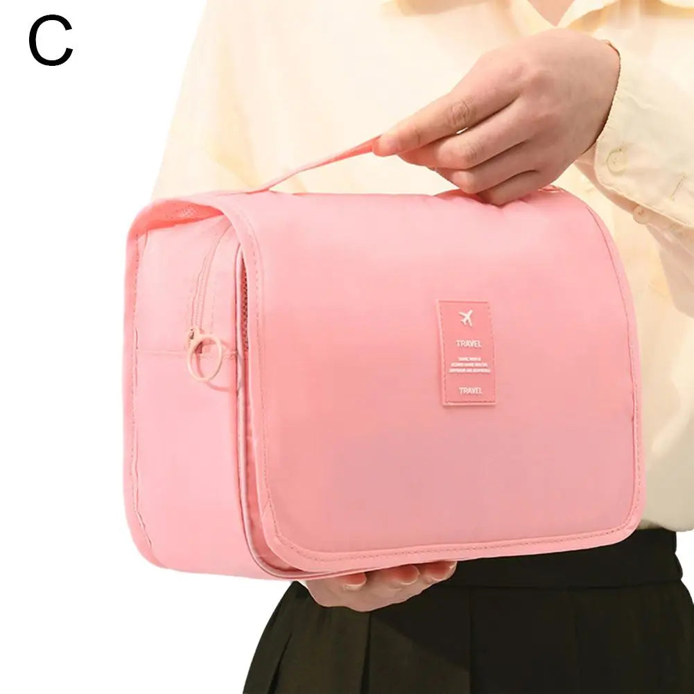 Travel Makeup Bag with Hook – Waterproof Toiletry Organizer