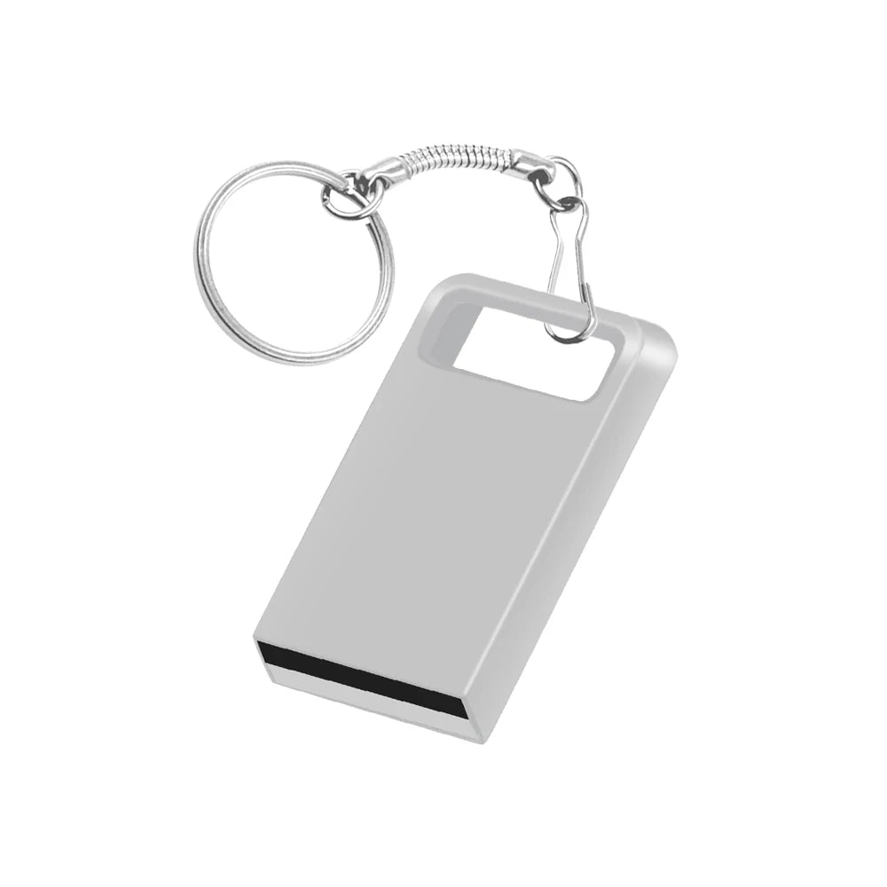 Metal USB Flash Drive 8GB–128GB | Fast Thumb Drive Pendrive USB Flash Drive PRIMED 64 GB silver
