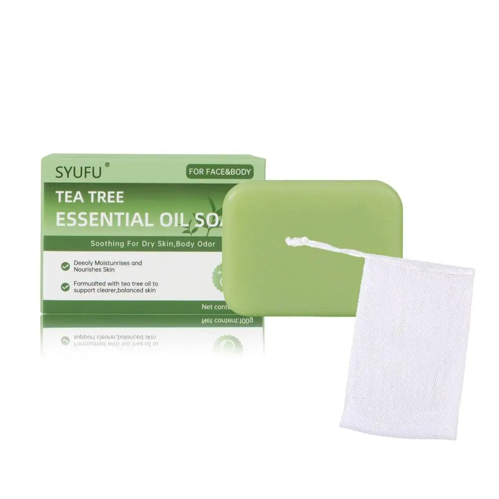 Green Tea Tree Oil Exfoliating Bar Soap – Face & Body Cleanser Exfoliating Bar Soap PRIMED 1 set