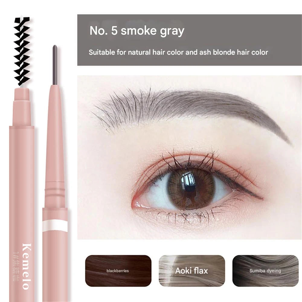1.5mm Ultra-Fine Waterproof Eyebrow Pencil with Spoolie Brush