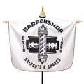 White Barber Haircut Cape – Salon & Home Hairdressing Gown