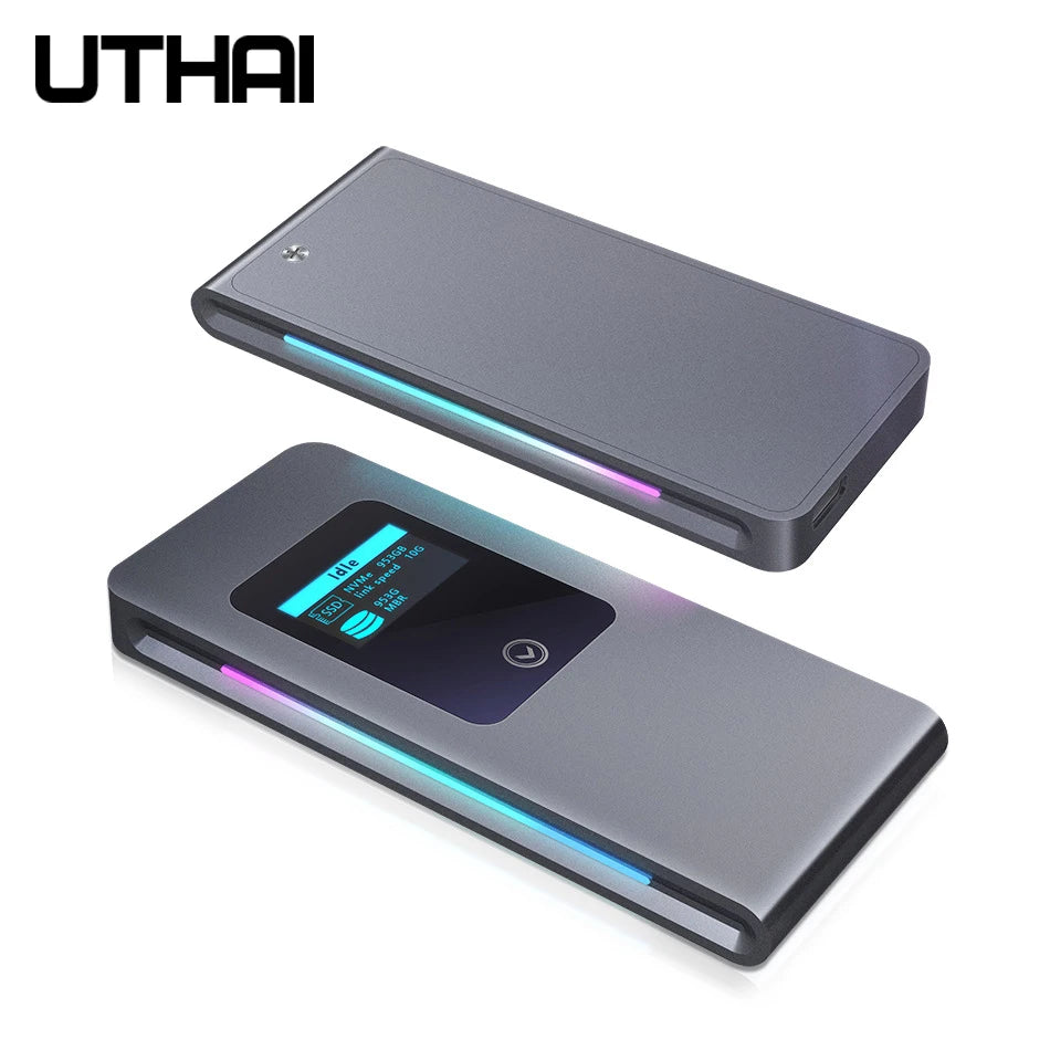 UTHAI M9 NVMe M.2 SSD Enclosure 10Gbps USB RGB Aluminum Case SSD Enclosure PRIMED