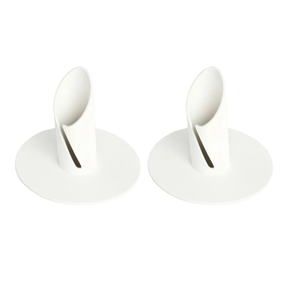 White Iron Candle Holders Set of 2 – Wedding & Table Decor