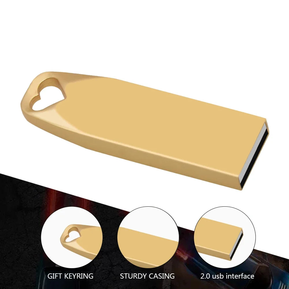 10-Pack Heart USB Flash Drives | Custom Logo 8GB–64GB Gift USB Flash Drive PRIMED