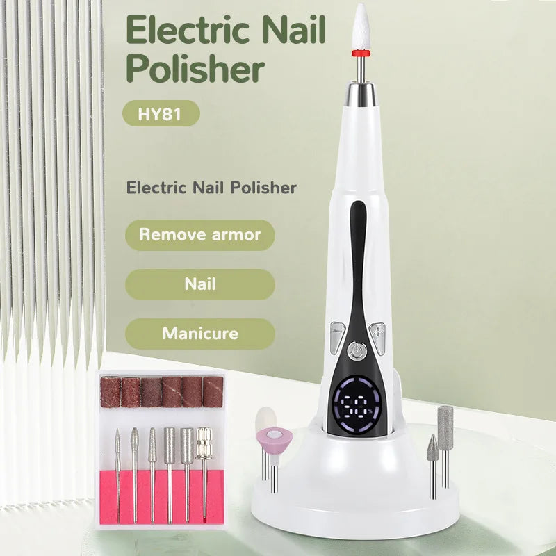 Electric Nail Drill Machine – Manicure Polisher & Sanding Bits Electric Nail Drill PRIMED