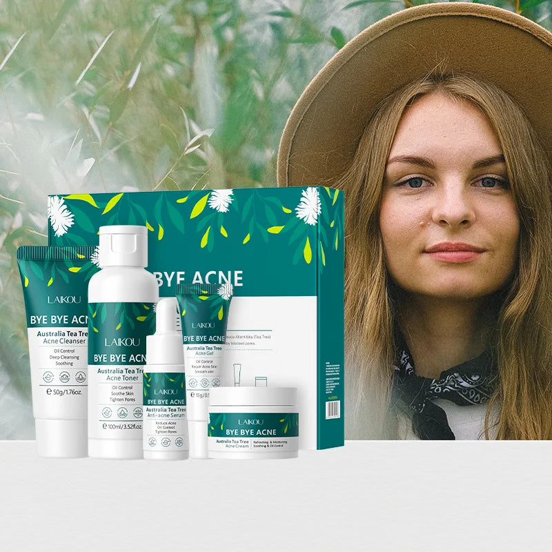 LAIKOU Tea Tree 5-Piece Skincare Set for Oily Skin | Complete Kit Skincare Set PRIMED 92993 5SET