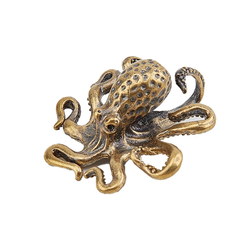 Solid Brass Crayfish Figurine | Vintage Lobster Desk Ornament