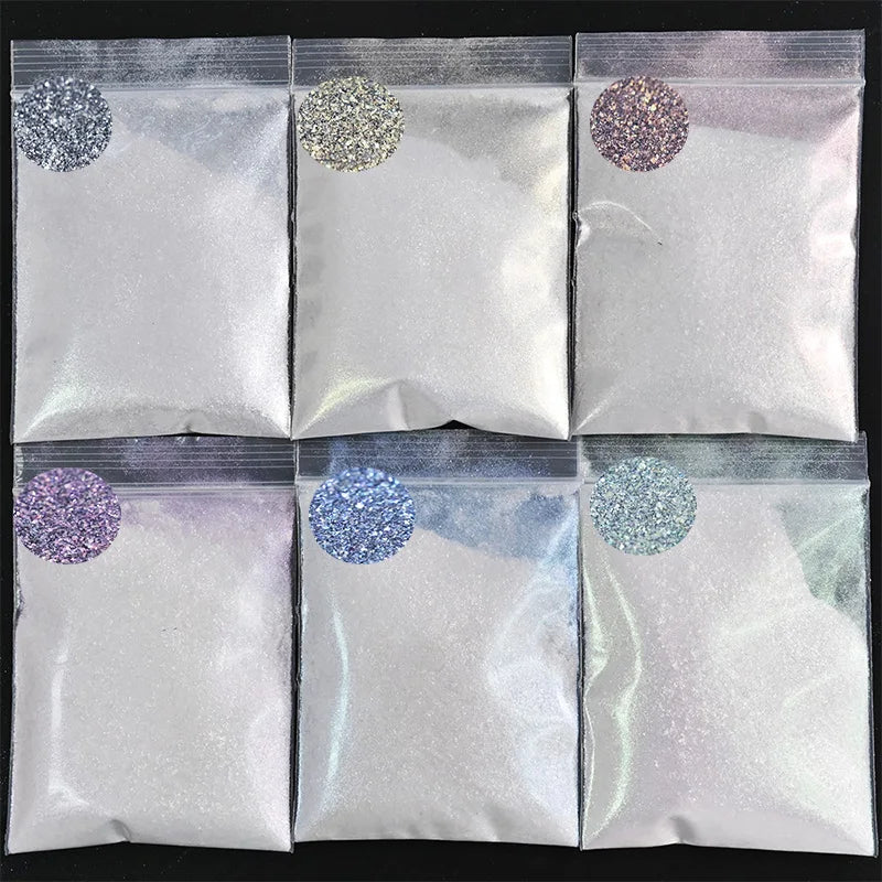 MAFANAILS 20g Diamond Pigment Nail Glitter Powder – 6 Colors