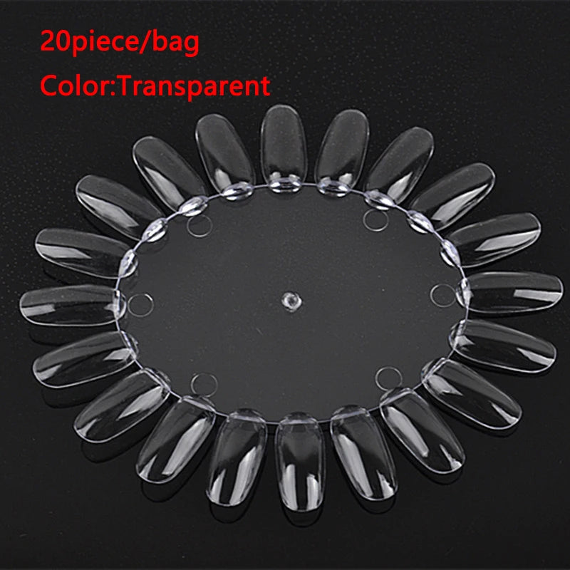Nail Color Display Board & Practice Wheel – 20 Acrylic Tips