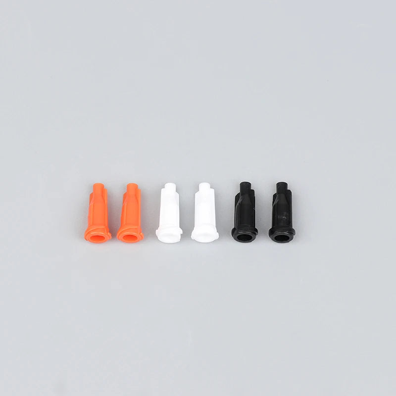 100Pcs Black Luer Lock Syringe Tip Caps | Dispensing Stop Plugs