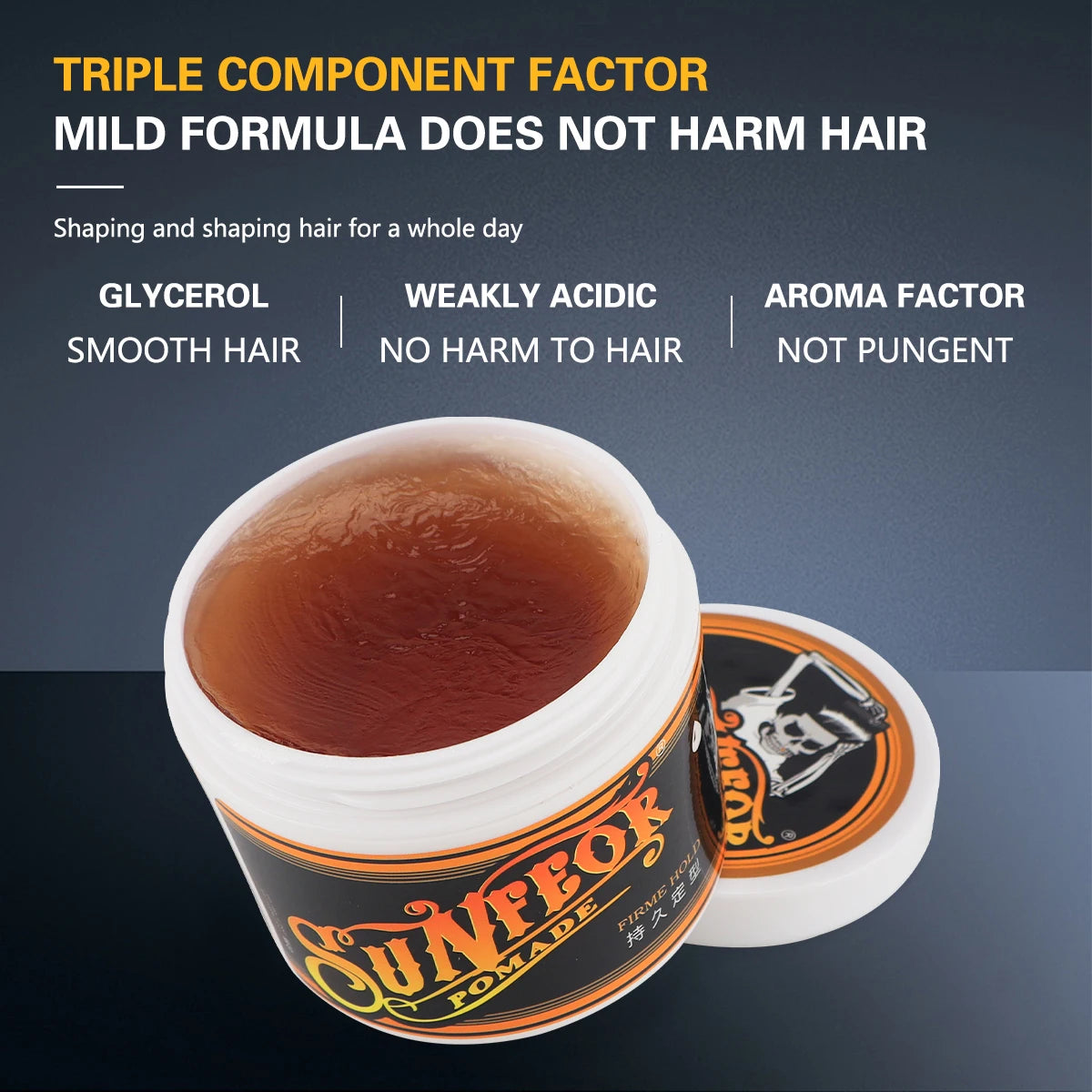 Retro Men's Hair Pomade – Strong Hold Barber Styling Gel