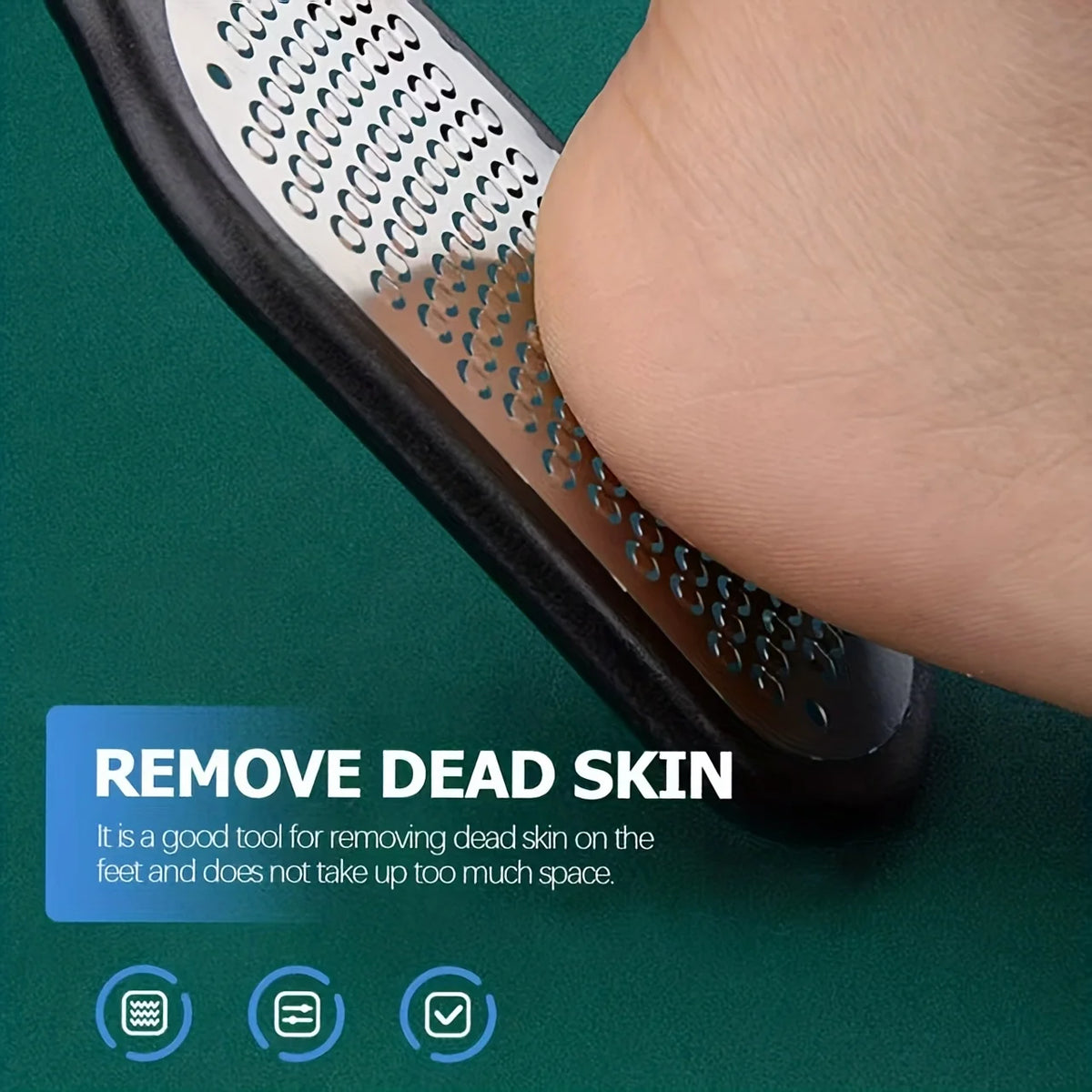 Stainless Steel Foot File & Callus Remover with Splash Guard Foot File Pedicure Tool PRIMED