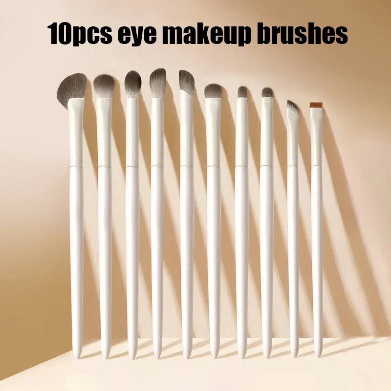 Porcelain Cloud Eye Makeup Brush Set – 8/10Pcs Ultra Soft