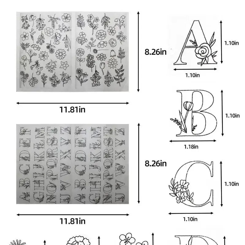 Water Soluble Embroidery Stabilizer Stickers – 2 Sheets