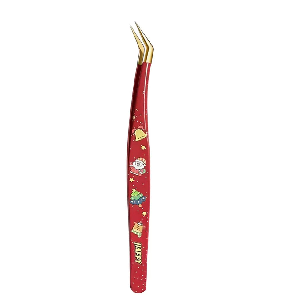 Anti-Static Stainless Steel False Eyelash Tweezers – Curved Tip Eyelash Tweezers PRIMED Style 2