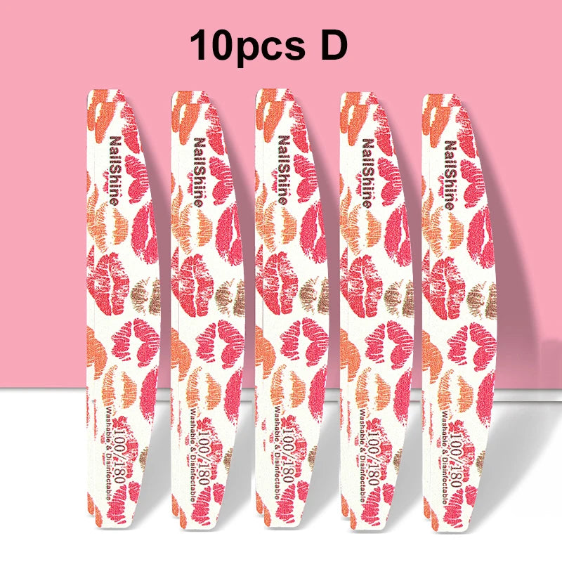 Professional Nail Files 100/180 Grit Buffer Block – 3/5/10 Pack