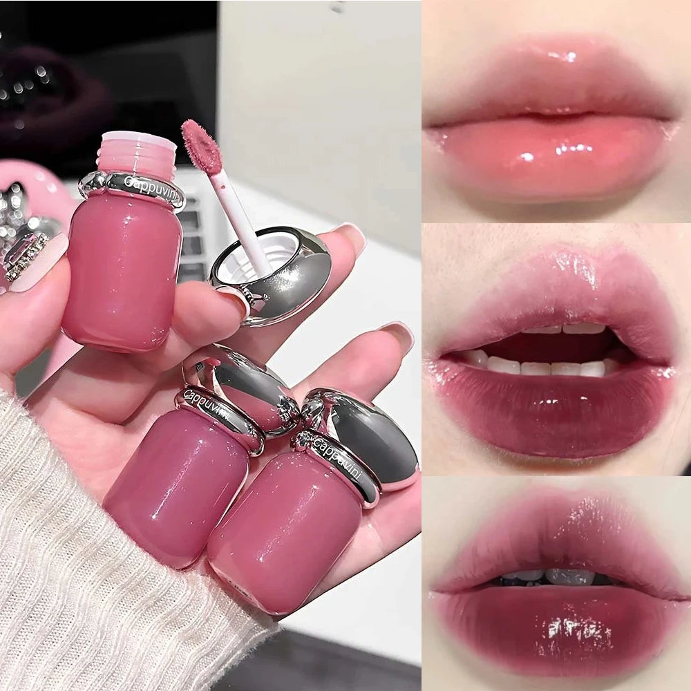 Nude Pink Mirror Lip Gloss – Hydrating Waterproof Korean Style Lip Gloss PRIMED