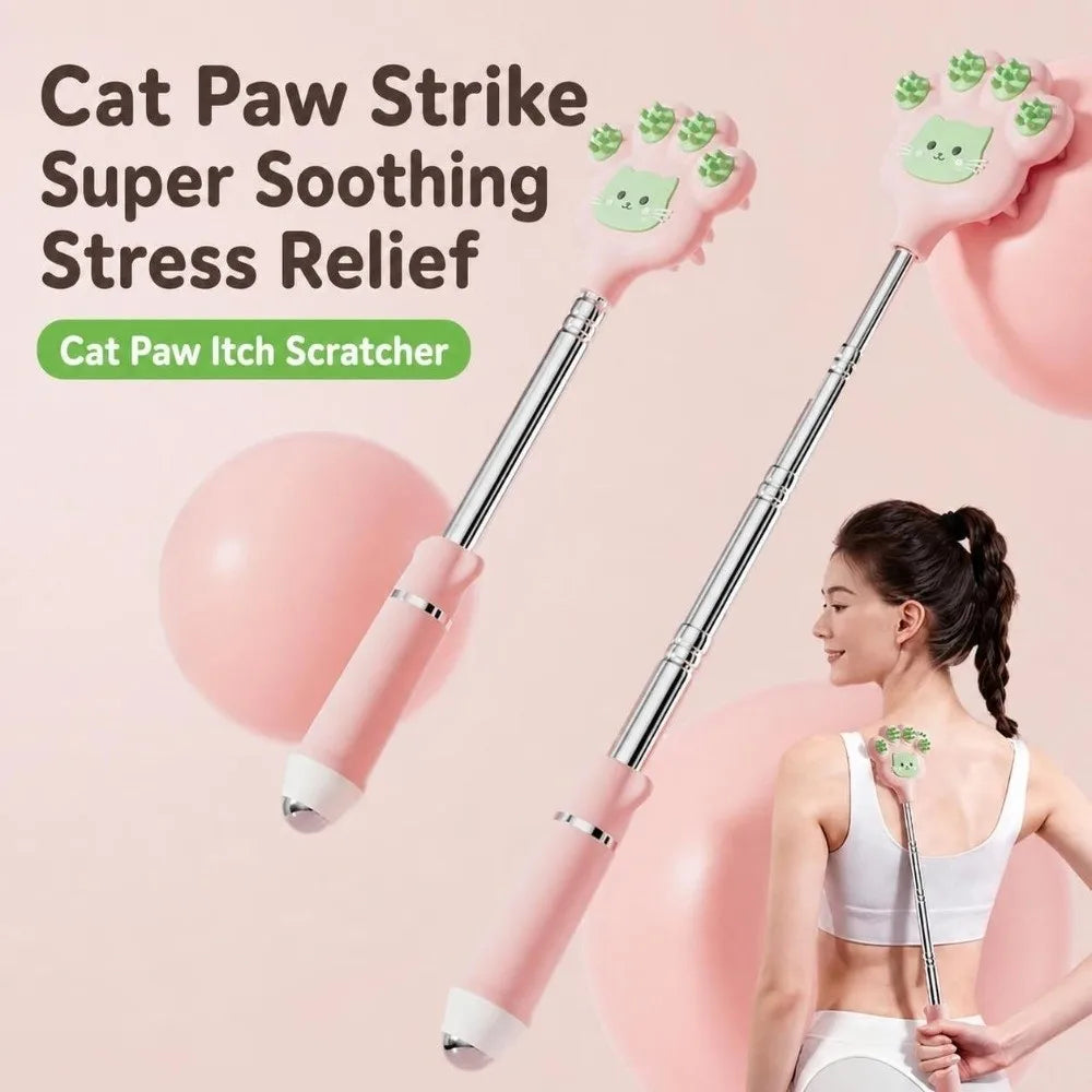 Telescopic Cat-Shaped Back Scratcher – Stainless Steel Back Scratcher PRIMED