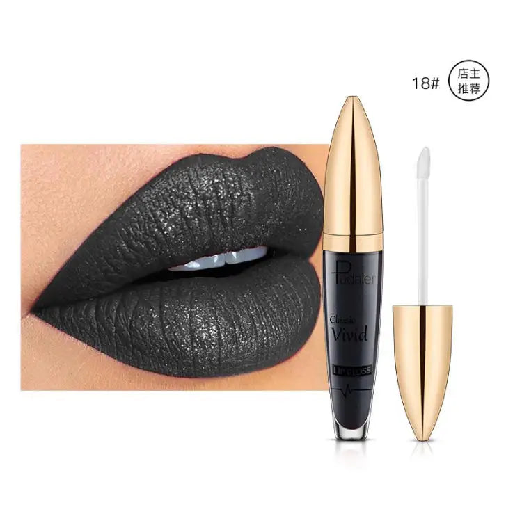 Pudaier 18-Color Matte Glitter Liquid Lipstick Set – Waterproof