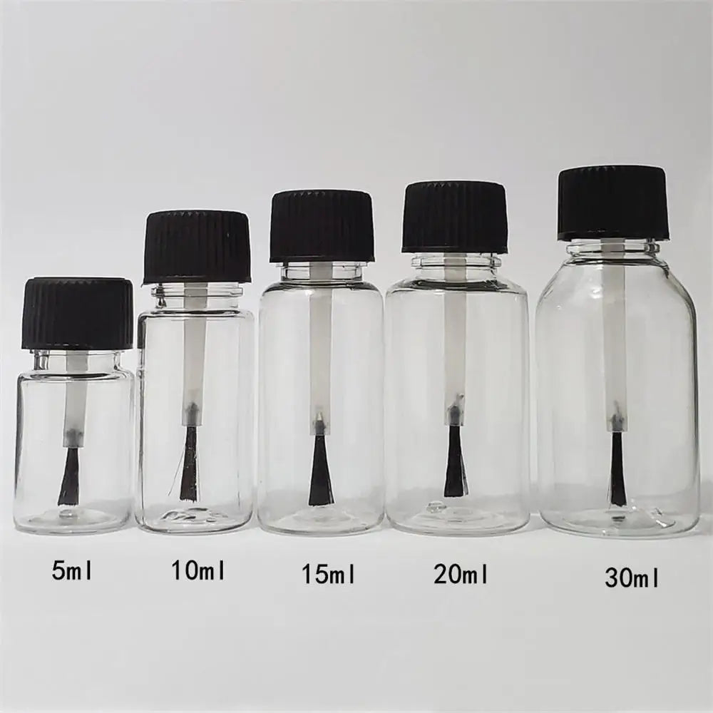 Refillable Nail Polish Bottles with Brush Cap 5–30ml