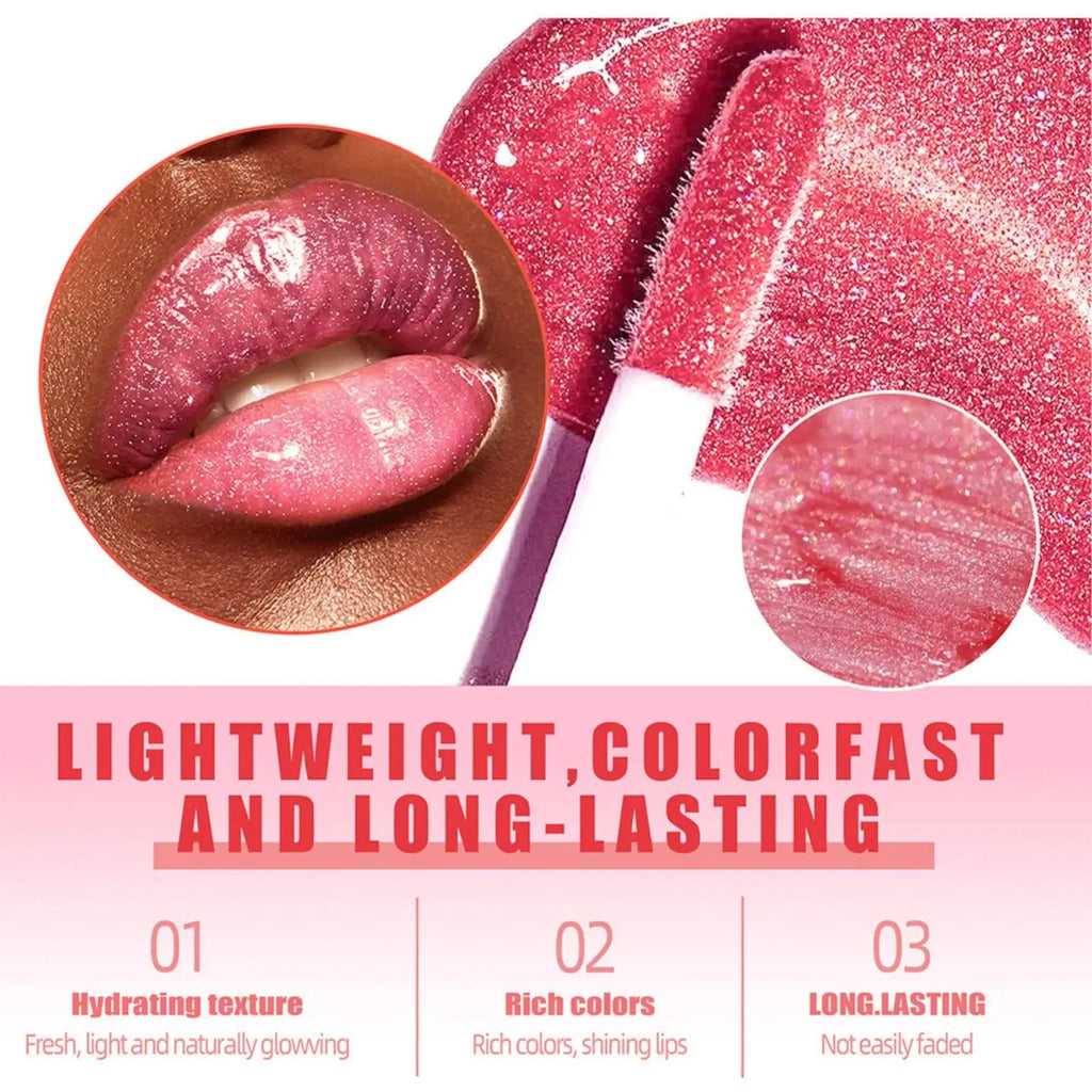 6-Piece Pearl Lip Glaze Set – Hydrating Liquid Lipstick Gloss Liquid Lip Gloss Set PRIMED