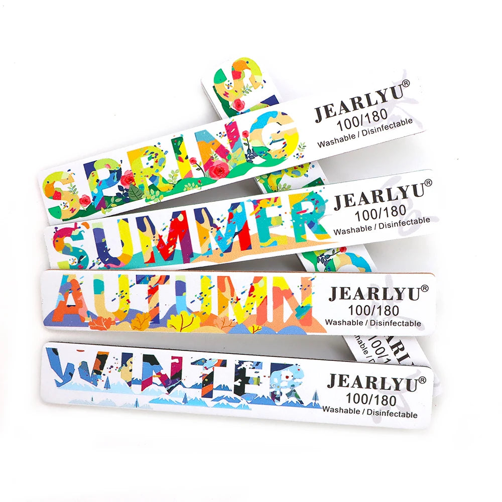 JEARLYU Nail File Buffer Set 100/180 Grit – 4 to 18 Pcs Nail File Buffer PRIMED