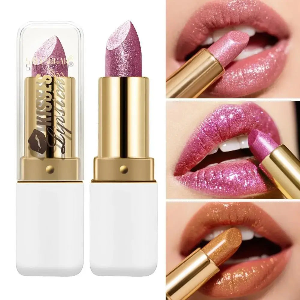 SAM SUGAR Metallic Matte Lipstick – Waterproof Pearlescent Gloss
