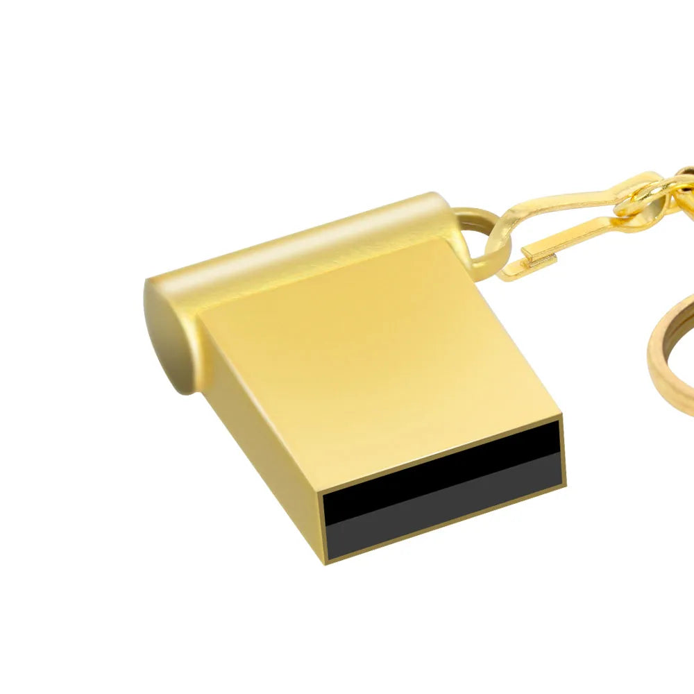 10-Pack Custom Logo Metal USB Flash Drives 32GB 64GB 128GB USB Flash Drive PRIMED 1GB yellow