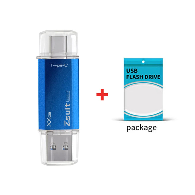 Z-Suit Metal OTG USB Flash Drive | Type-C & USB 2 in 1