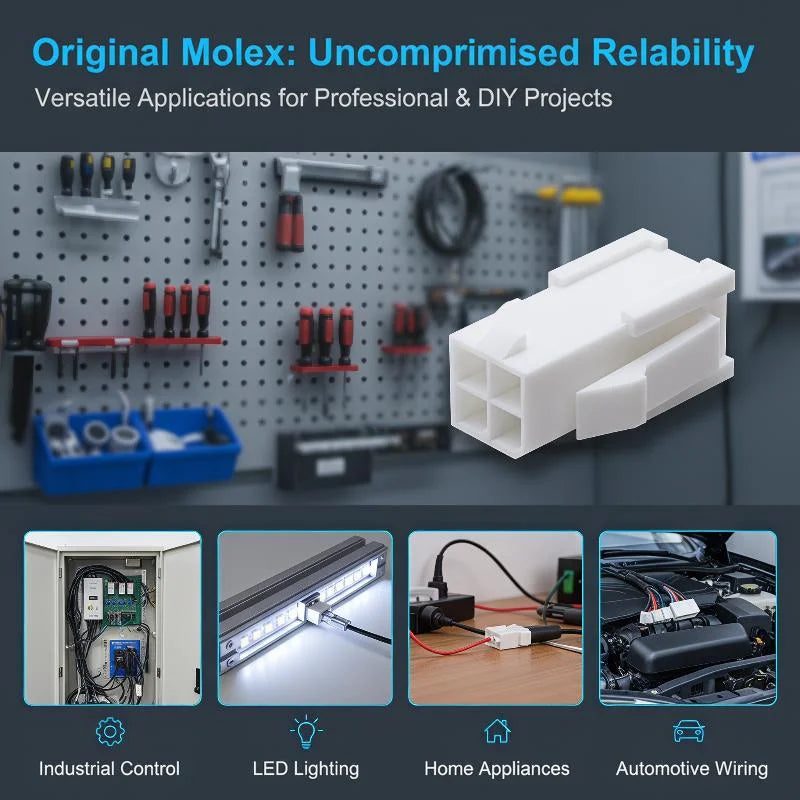 Molex Mini-Fit Jr 4-Pin 4.2mm Pitch Wire-to-Board Housing Connector Housing PRIMED