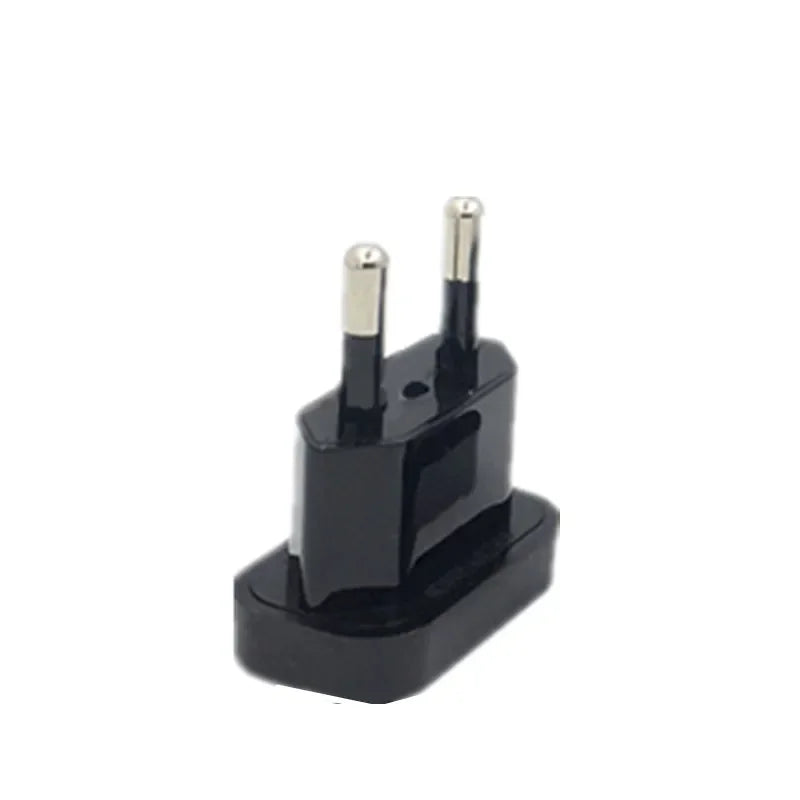 US to EU Travel Plug Adapter – CE Certified, Surge Protection Travel Plug Adapter PRIMED Type 2 Black 4.0mm pin