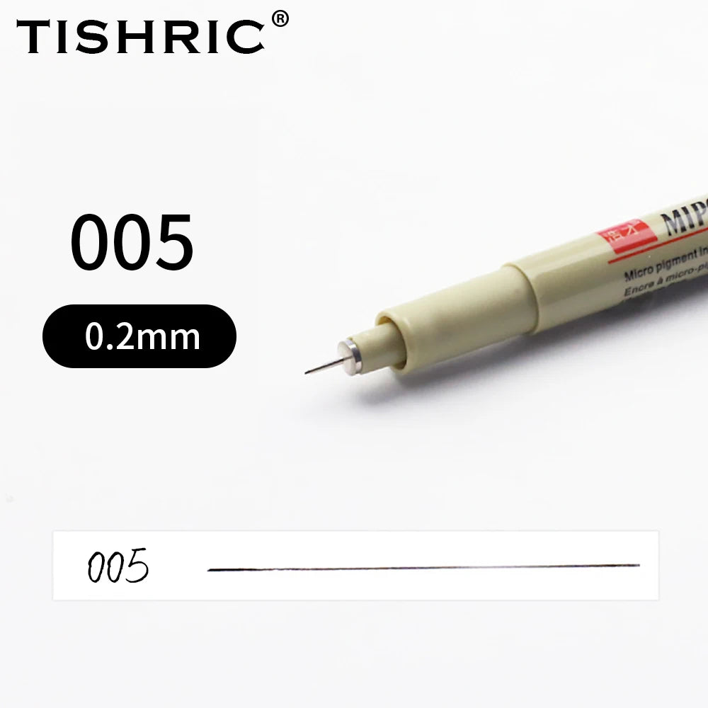 TISHRIC Micron Waterproof Fineliner Pens – Sizes 003 to Brush Fineliner Marker Pen PRIMED 005 China Mainland
