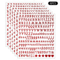 1080 PCS Glitter Vinyl Letter Stickers – 6 Sheets A–Z Alphabet