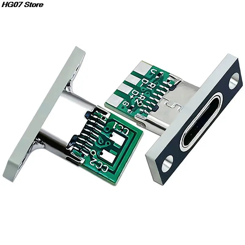 USB 3.1 Type-C Female Socket Connector Jack with Fixing Plate