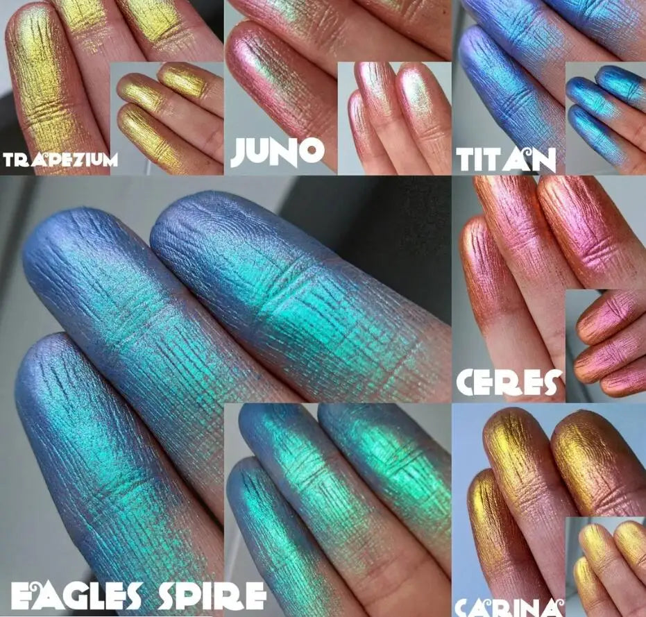 Chameleon Chrome Nail Pigment Mirror Powder | Color-Shift Glitter Nail Art Pigment Powder PRIMED