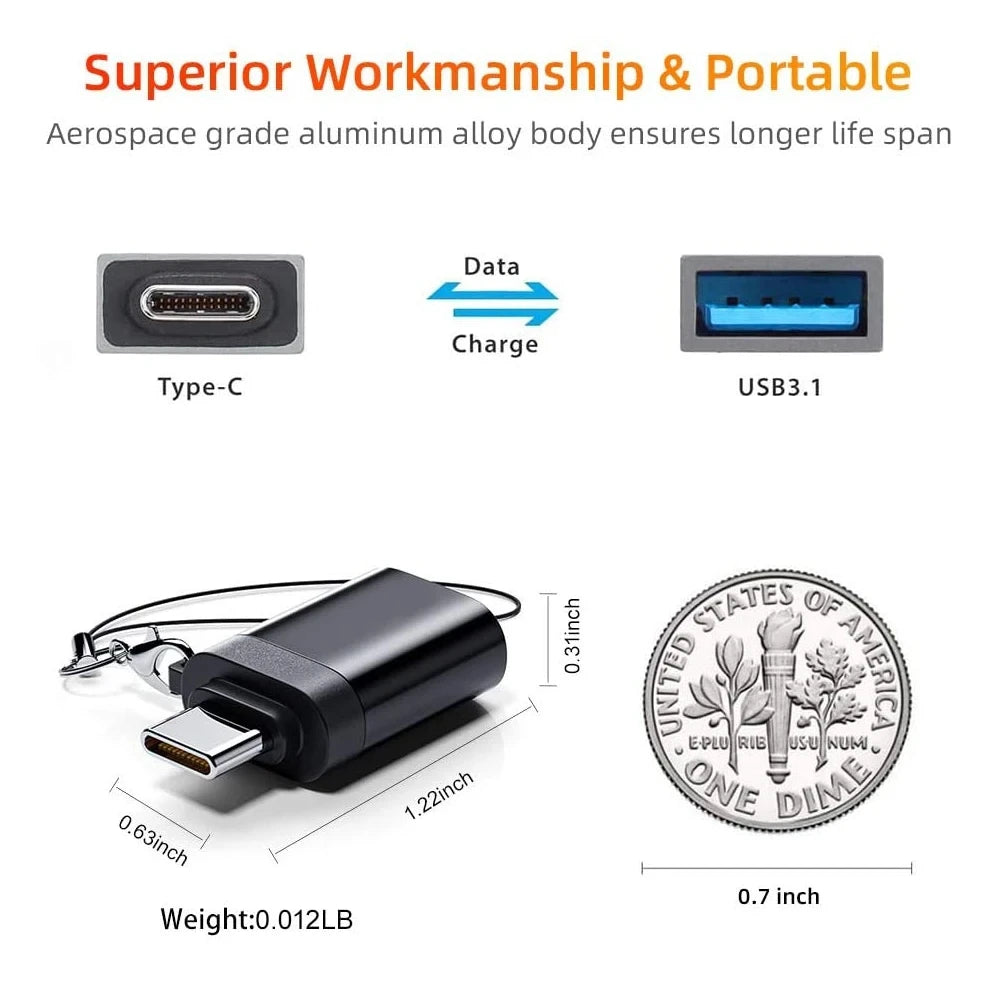 USB-C to USB 3.0 OTG Adapter | Type-C Male to USB-A Female USB-C OTG Adapter PRIMED