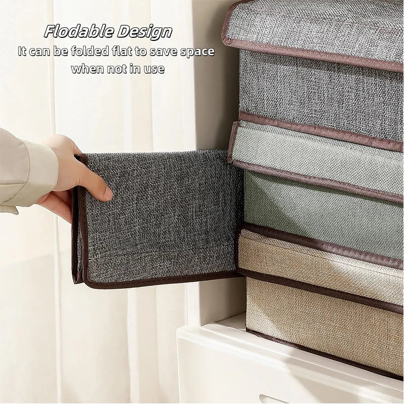 Underwear Sock & Tie Drawer Organizer with Lid | Non-Woven