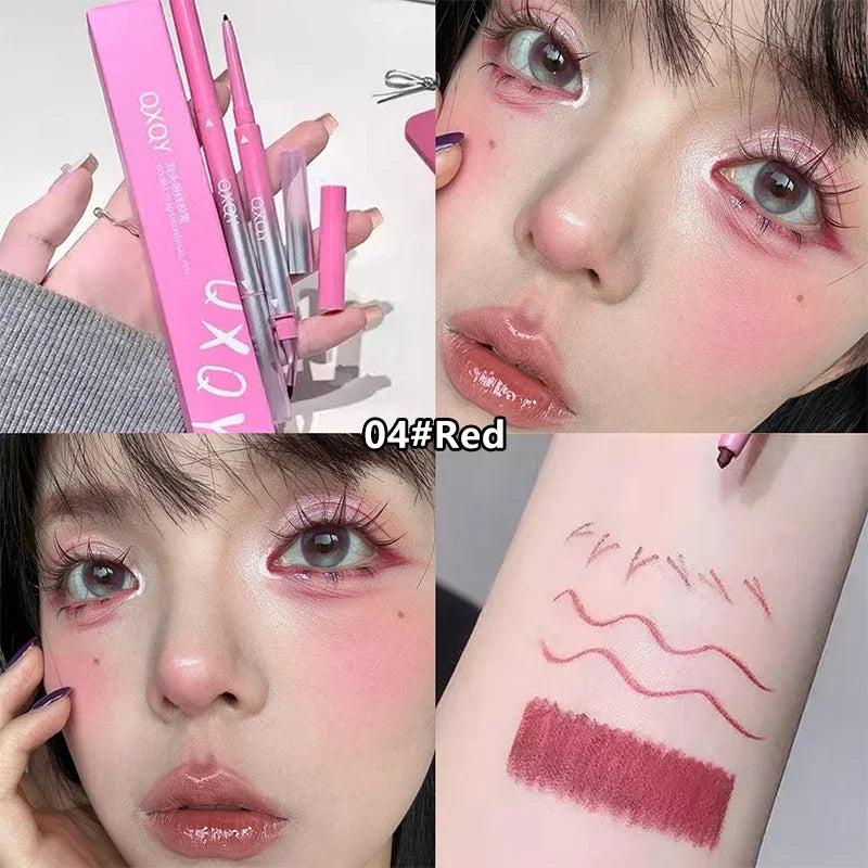 2-in-1 Eyebrow & Eyeliner Gel Pen | Waterproof, Smudge-Proof Eyeliner Gel Pen PRIMED 04 Red