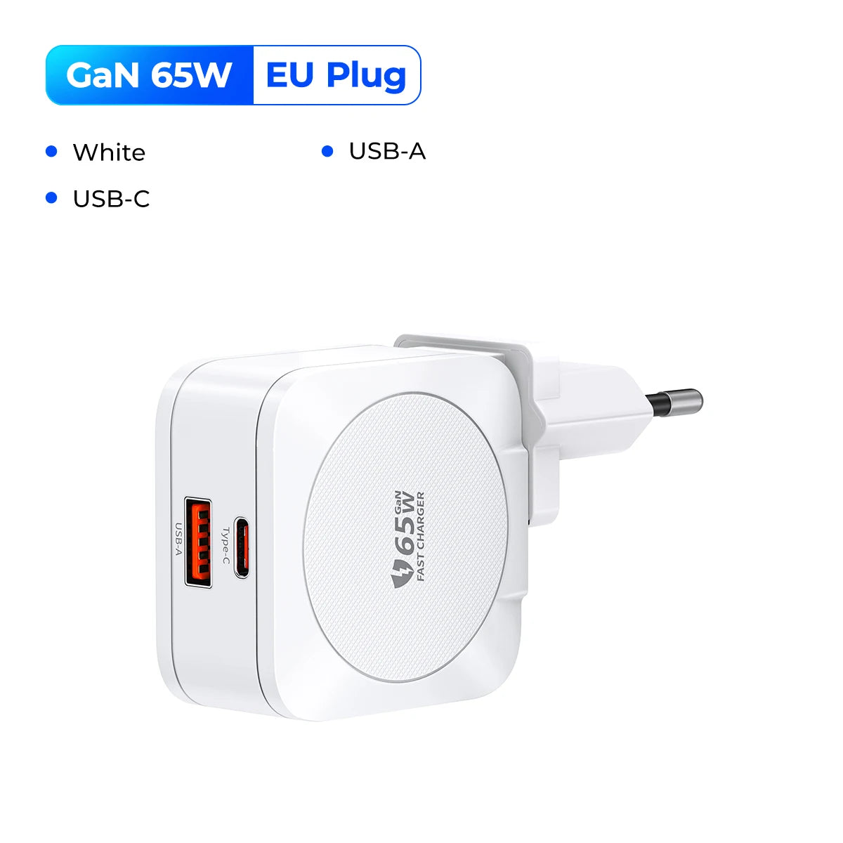 ORICO 65W GaN USB-C Fast Charger – iPhone, Laptop & More GaN USB-C Charger PRIMED 65W EU China Mainland