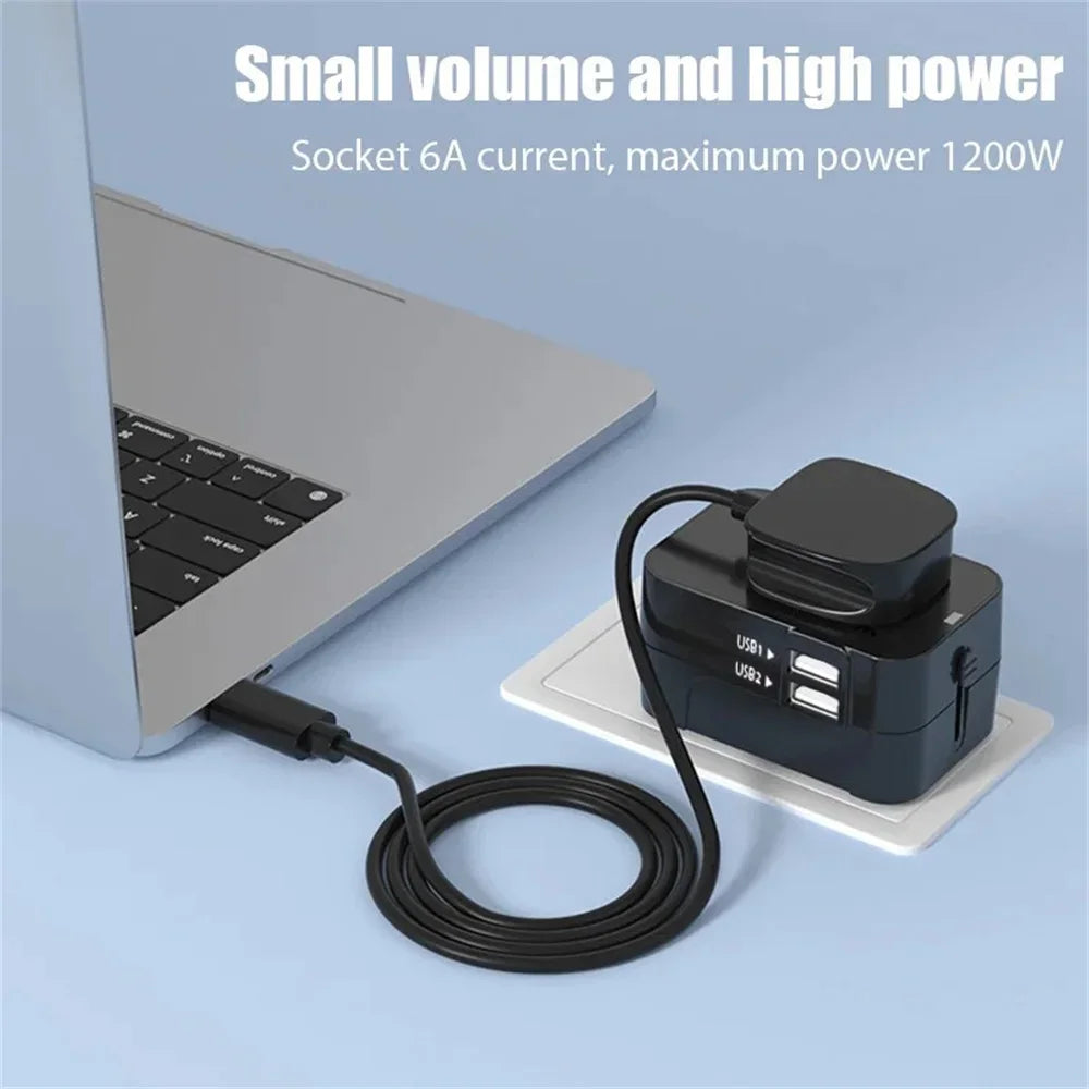 Universal Travel Adapter PD20W QC18W USB-C | US EU UK AU Travel Power Adapter PRIMED