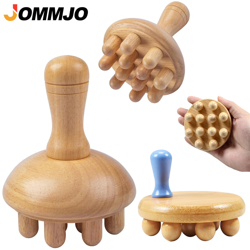 Wooden Mushroom Massager – Gua Sha Body Massage Tool